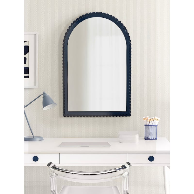Kate and Laurel Scallia Wooden Arch Mirror