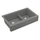 preview thumbnail 26 of 51, Karran Retrofit Apron-Front Quartz Double Bowl Kitchen Sink