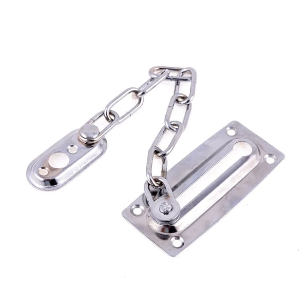 Security Interior Door Gate Metal Dead Bolt Lock Plate Slide Chain Home