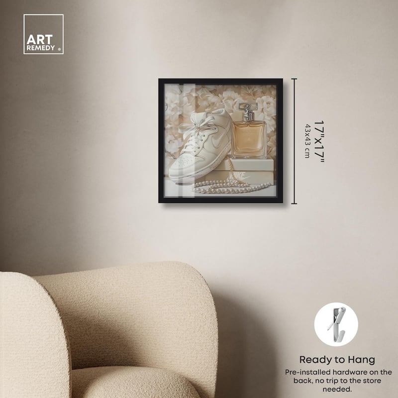 White Sneakers and Pearls Shadowbox by Art Remedy