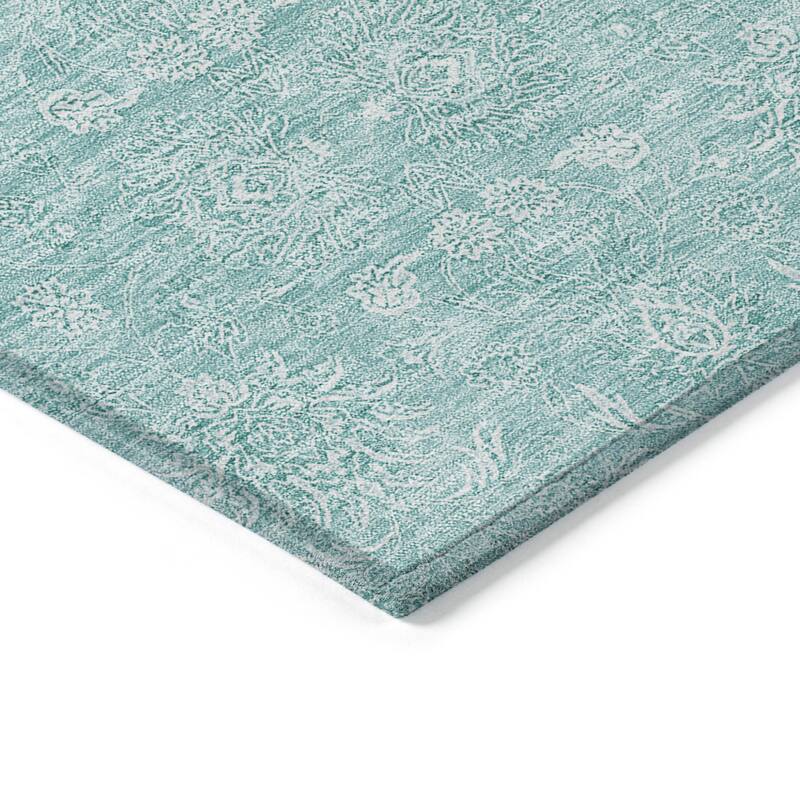 HomeRoots Floral Transitional Rectangle Outdoor Rug
