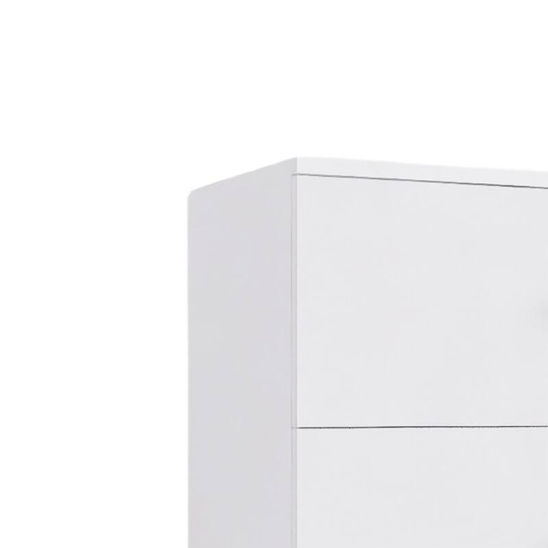 Modern Minimalist High Gloss Wooden Storage Dresser with Center Support Leg