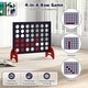 preview thumbnail 3 of 5, 4-in-a-row Wooden Game Set w/ 42 PCS Chips & Oxford Fabric Bag