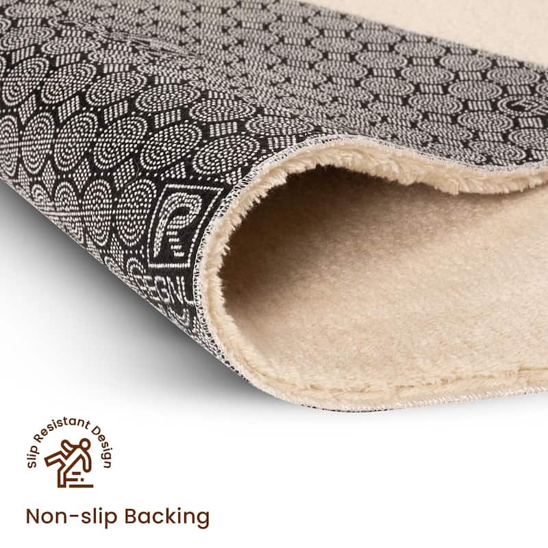 3 Piece Bathroom Rugs Set - Non-Slip Bath Rugs for Bathroom Floor