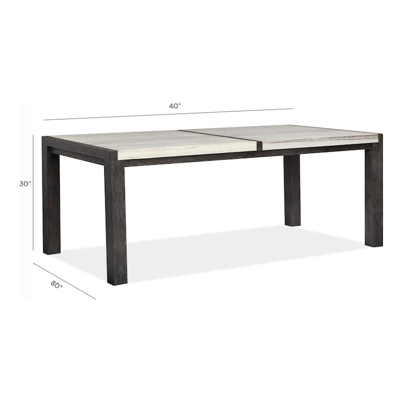 Magnussen Home Plum Creek Ravenwood Black Rectangular Dining Table - 40''W x 80''D x 30''H