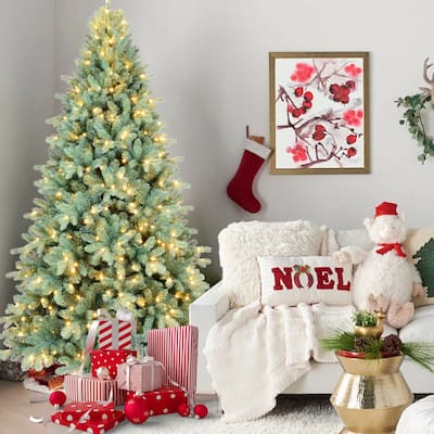 PE&PVC Green Christmas Tree with Lights - N/A