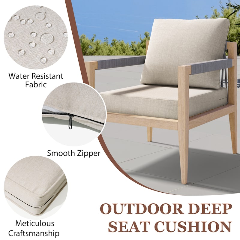 27.6 x 24.4 in Outdoor Indoor Patio Seat Cushions Set