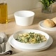 preview thumbnail 10 of 18, Gibson Home Modern Opal 16 Piece Glass Chip Resistant Dishes Double Plates and Bowls Lightweight Dinnerware Set