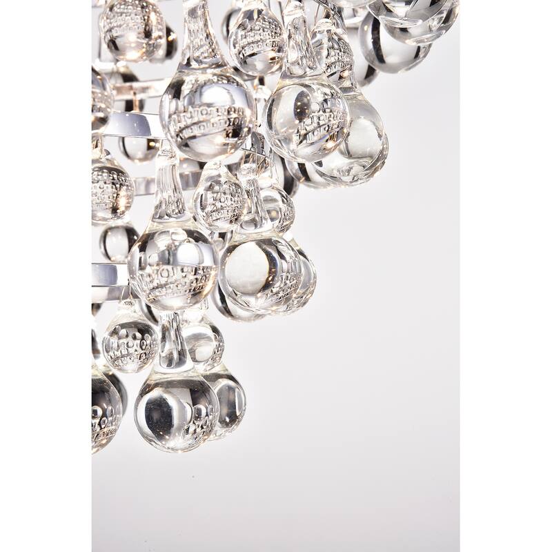 Chrome Finish 5-Light Four Tier Crystal Chandelier