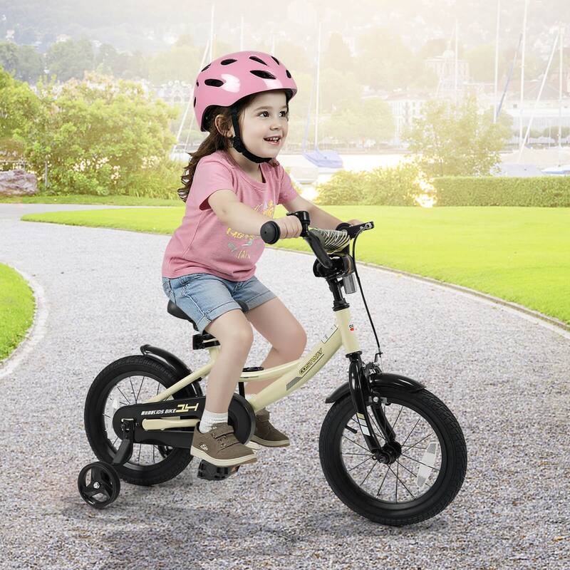 Costway 14" Kids Bike with Removable Training Wheels Adjustable Seat & - See Details