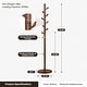 preview thumbnail 37 of 140, Tree-branch Rubberwood Freestanding Coat Rack with Hooks