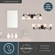 preview thumbnail 4 of 8, Standford 4-Light 26 in. W Oil Burnished Bronze Bathroom Vanity Lighting Fixture White Alabaster Glass Shade Dimmable Wall Mount