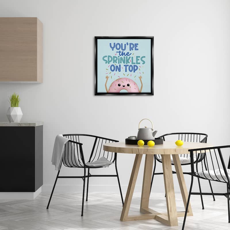 Stupell You're The Sprinkles On Top Framed Floater Canvas Wall Art Design By Sarah Hickman