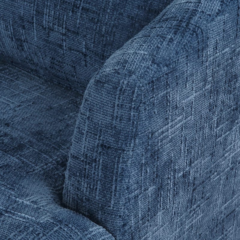 360°Swivel Accent Chair, Swivel Barrel Chair, Modern Chenille Round Accent Chairs With Armrests And Rotating Base