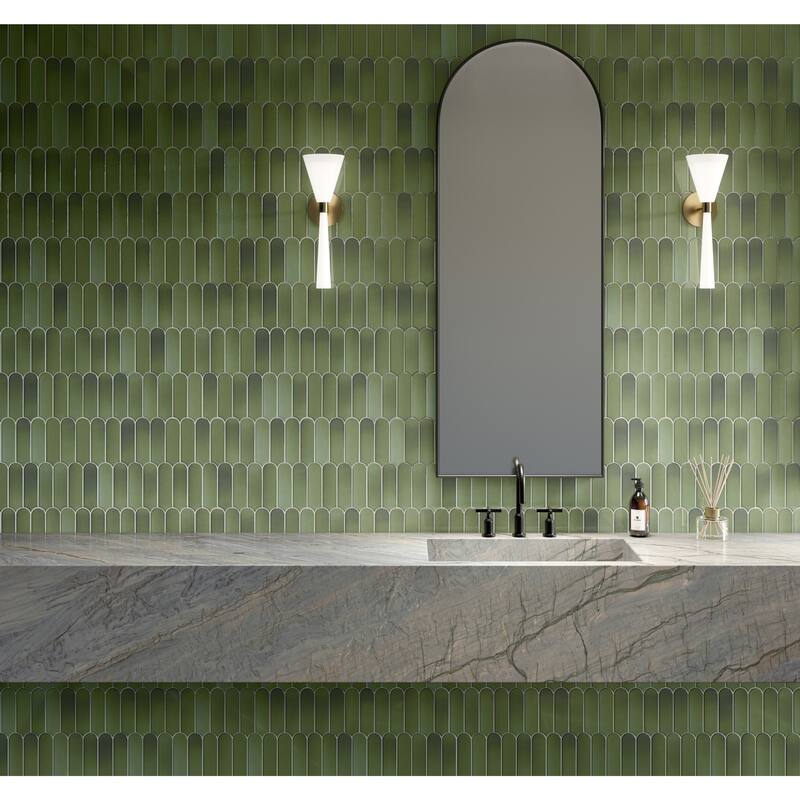 Daltile Artefino Vintage 2 x 6 Fish Scale Mosaic (10 PC Per SQFT) (10.00 SQFT Per Carton)