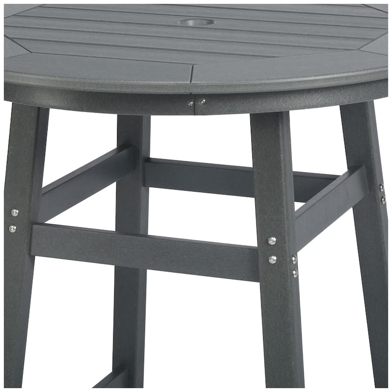 Polytrends Laguna Hdpe All Weather Outdoor Patio 35" Round Bar Table