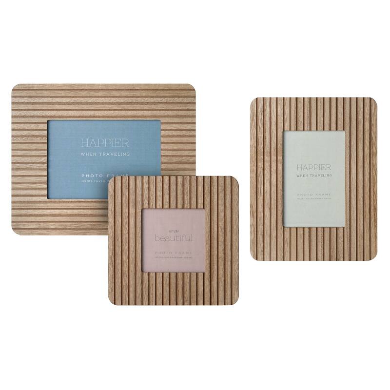 American Art Decor Triptych of Memories 3-Piece Box Top Photo Frame Set - 10.75" x 9", 9" x 7.37", 7.25" x 7.25"
