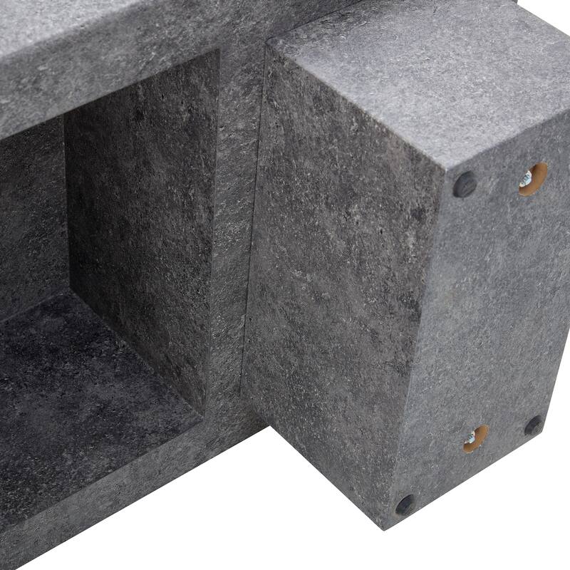 Modern Simple White Marble Texture Coffee Table with White Marble Texture Stickers Support Legs, for Living Room