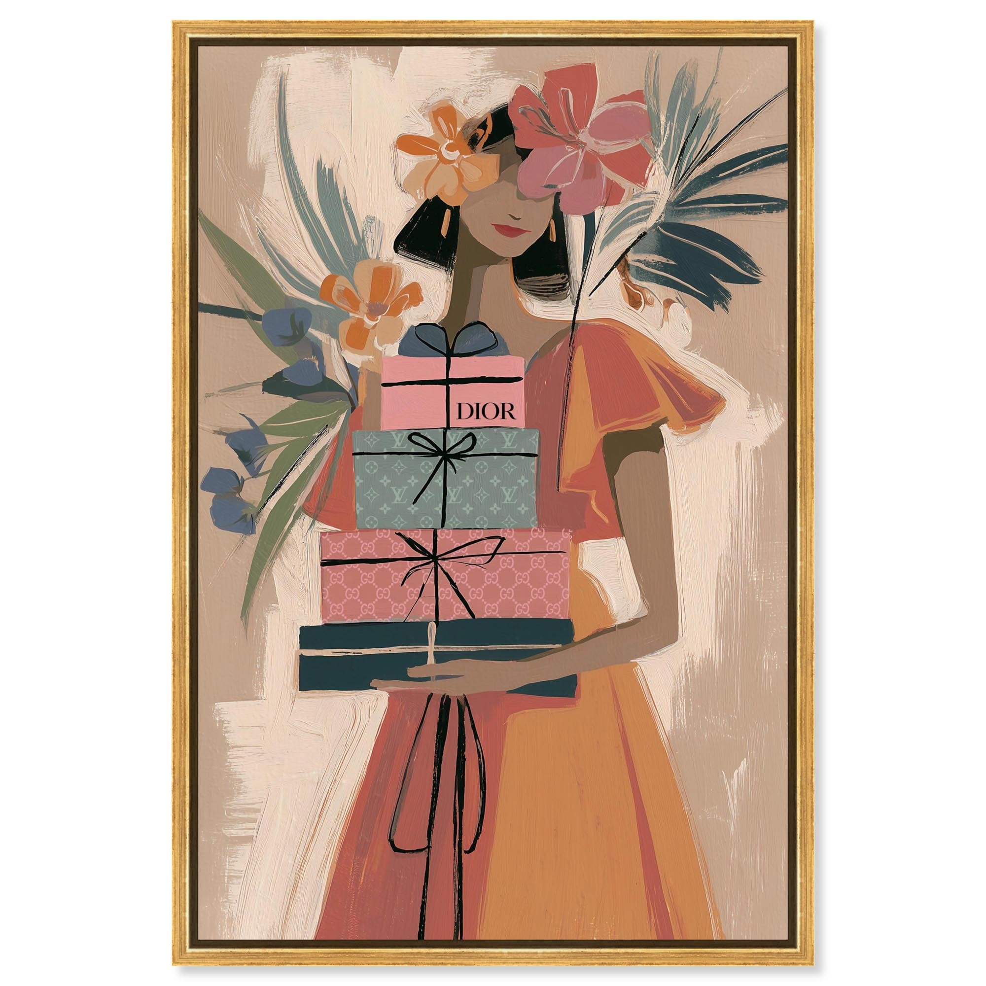 Gifts Among Floral Fashion Art Prints Canvas Print by Art Remedy