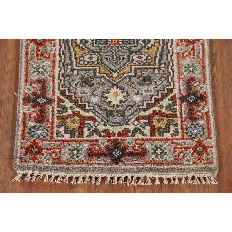 Gray Heriz Serapi Indian Accent Rug Handmade Wool Carpet - 2'0" x 3'0"