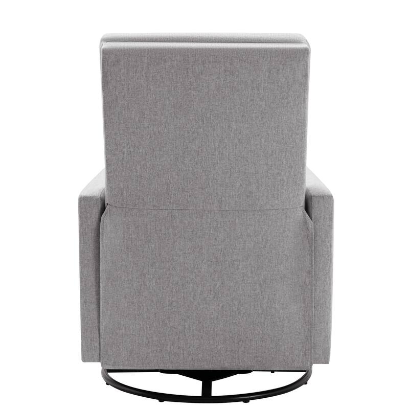 Modern Upholstered Rocker Nursery Chair Plush Seating Glider Swivel Recliner Chair
