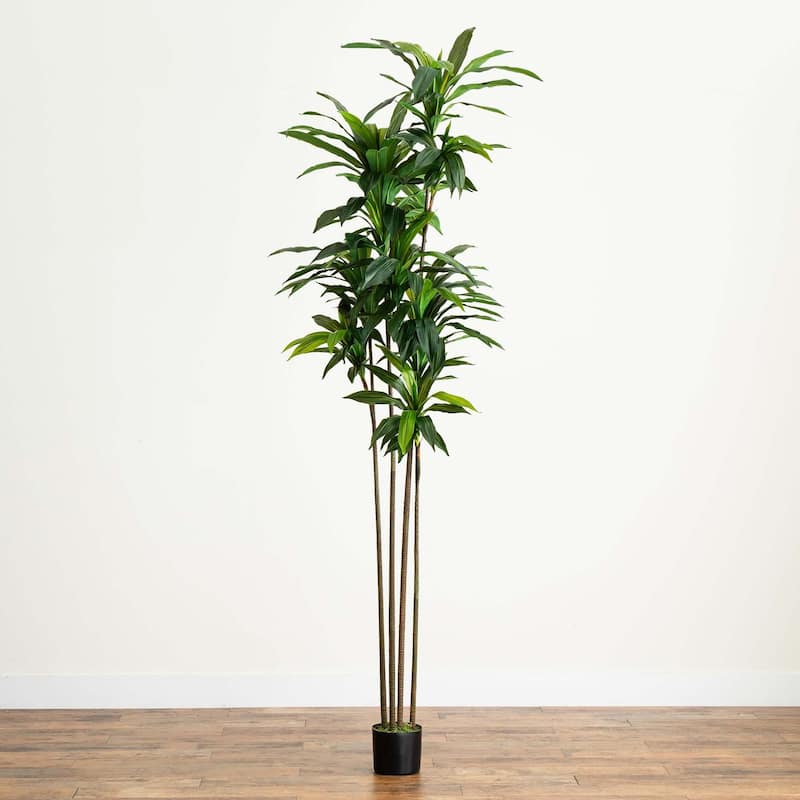 Dracaena Artificial Tree with Planter - 8' - Green