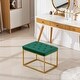 preview thumbnail 60 of 74, Upholstered Tufted Velvet Ottoman, Modern End of Bed Bench with Golden Metal Frame, Entryway Footrest Stool