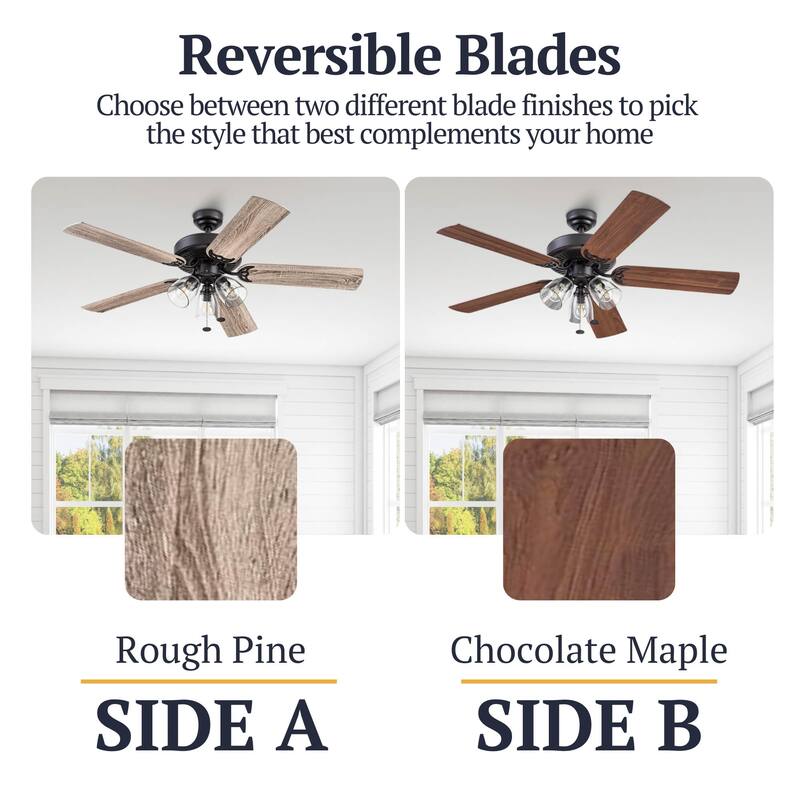 52" Prominence Home Saybrook Indoor Ceiling Fan
