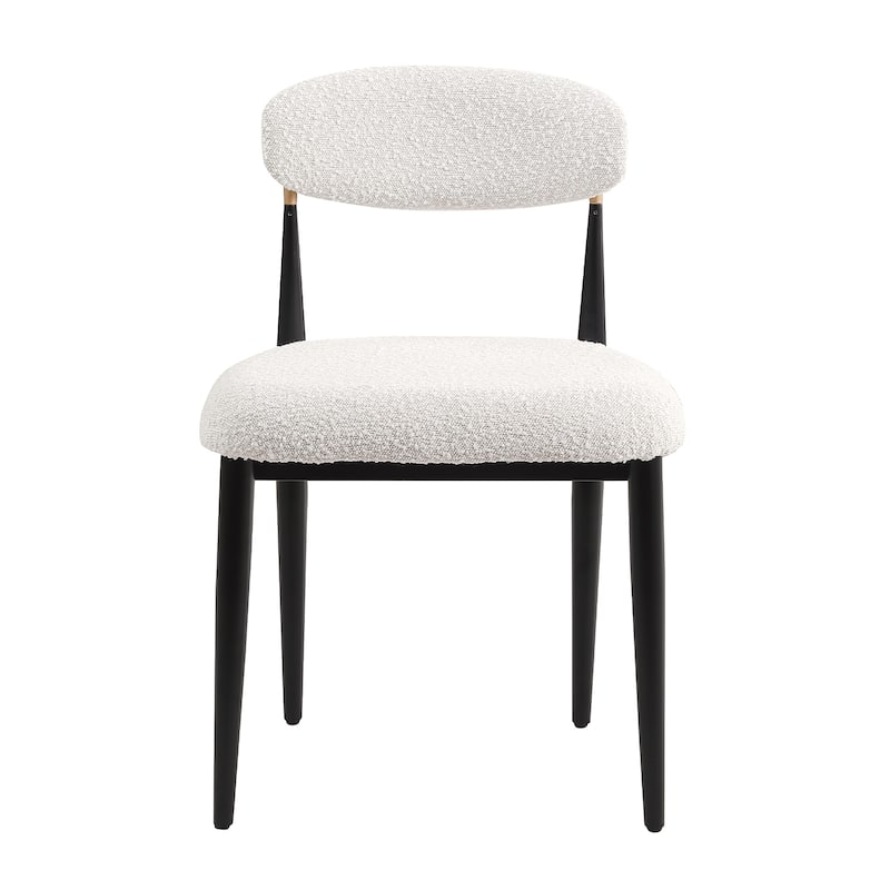 Morden Fort Modern Boucle Armless Dining Chairs (Set of 2)