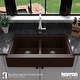 preview thumbnail 25 of 75, Karran Retrofit Farmhouse Quartz 34 in. Double Bowl 50/50 Sink Kit