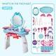preview thumbnail 3 of 16, Qaba Kids Vanity Makeup Table Set with Chair, Pretend Play Toy for 3 Year Old Girls and Above