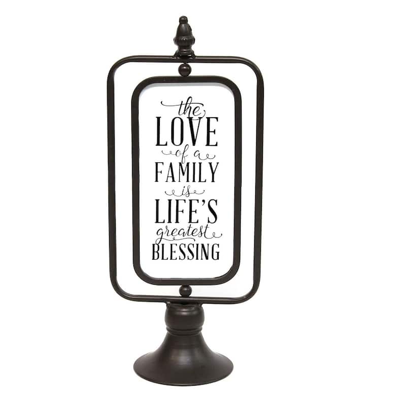 The Love of a Family Metal Tabletop - 16.5" x 6.75" x 4.5"