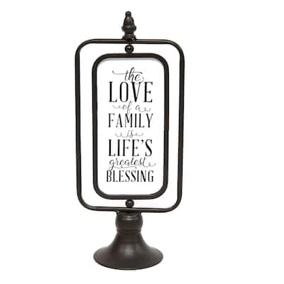 The Love of a Family Metal Tabletop - 16.5" x 6.75" x 4.5"