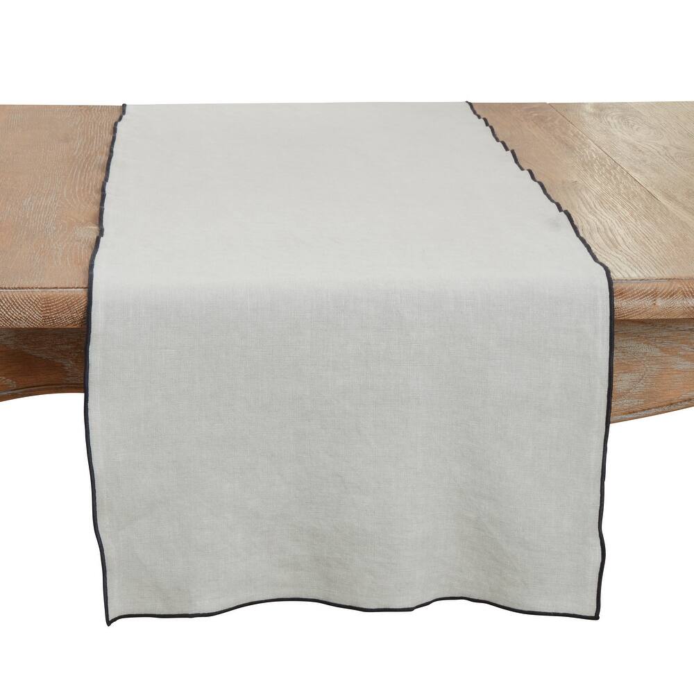 Stonewashed Stitched Edge Table Runner