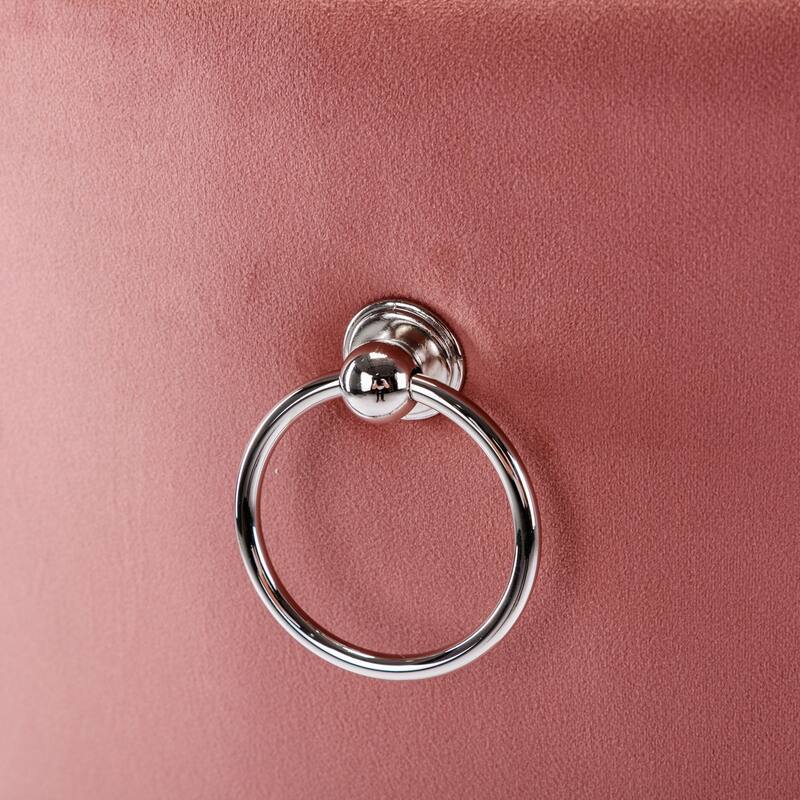 GDF Studio-Nikki Modern Wood Velvet Upholstered Dining Chair with Tufted Design, Nailhead Trim, 2-Pcs Set