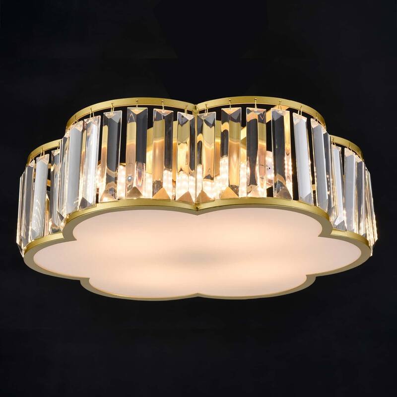 Tripoli Gold Flush Mount Ceiling Light Crystal Ceiling Light Fixture