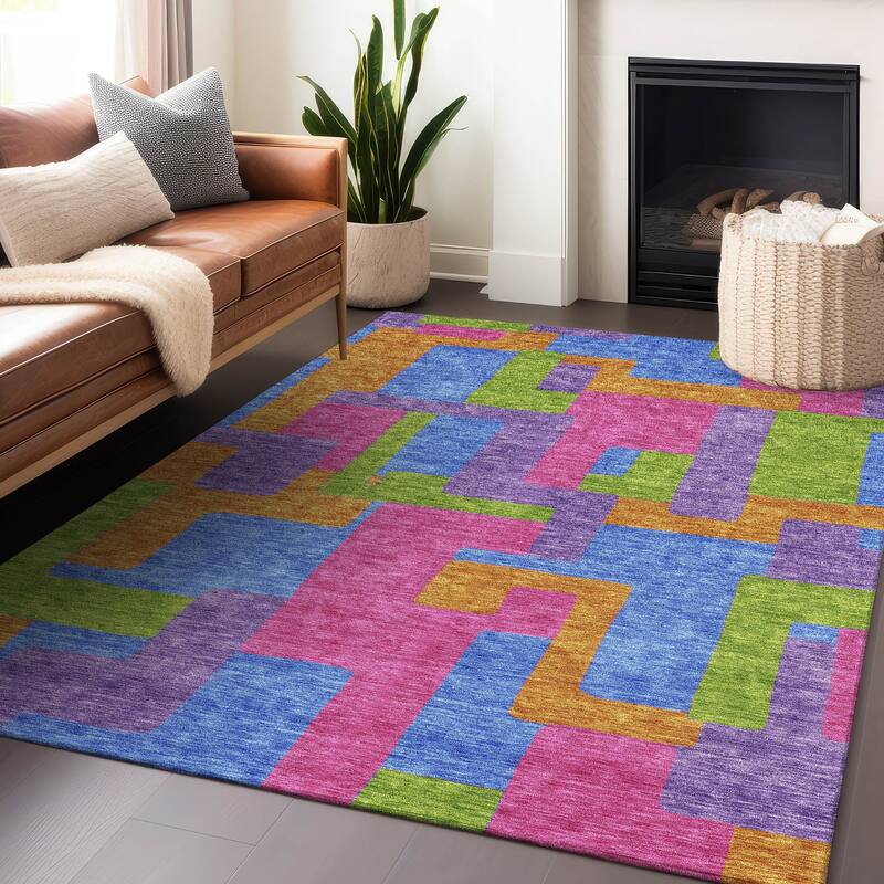 Premium Washable Super Soft Modern Geo Mayfield Rug