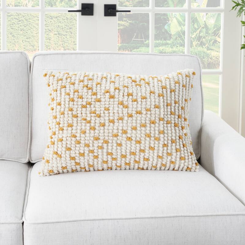 Cartier Outdoor Pillows Loop Dots Throw Pillow by Havenside Home