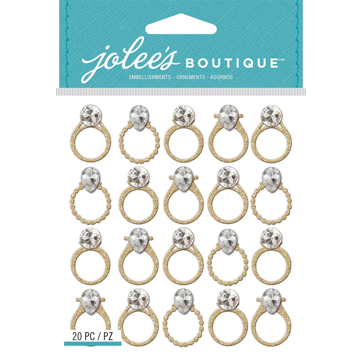Shop Jolee S Boutique Title Waves Dimensional Stickers Gold Weddi