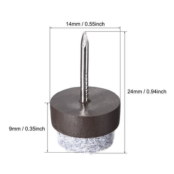 Nail On Furniture Felt Pads Glide Chair Table Leg Protector 14mm Dia