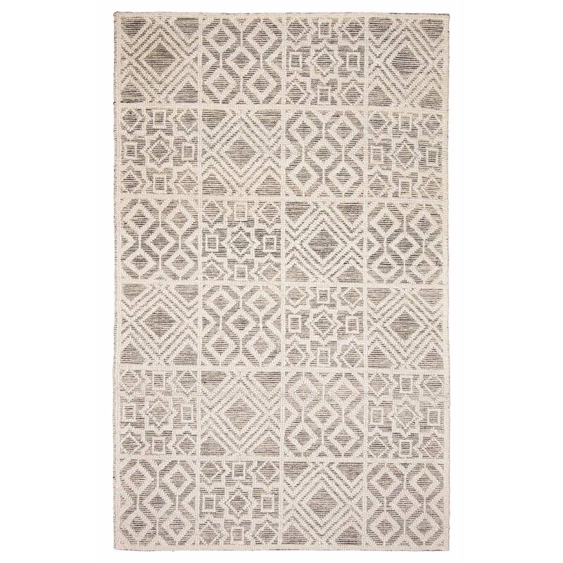 ECARPETGALLERY Braid weave Sienna Cream Wool Rug - 5'0 x 8'0 - Cream - 5'0 x 8'0