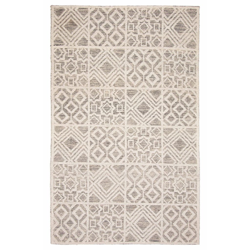 ECARPETGALLERY Braid weave Sienna Cream Wool Rug - 5'0 x 8'0