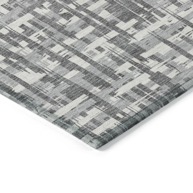 HomeRoots Abstract Transitional Rectangle Outdoor Rug