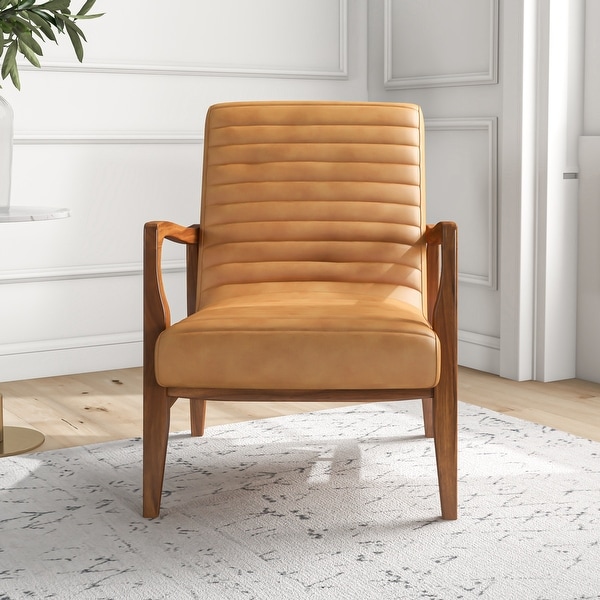 Tan mid shop century chair