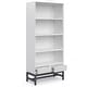 preview thumbnail 17 of 22, WYNDENHALL Devlin SOLID HARDWOOD and Metal 66x30 inch Rectangle Industrial Bookcase - 30"w x 14"d x 66" h