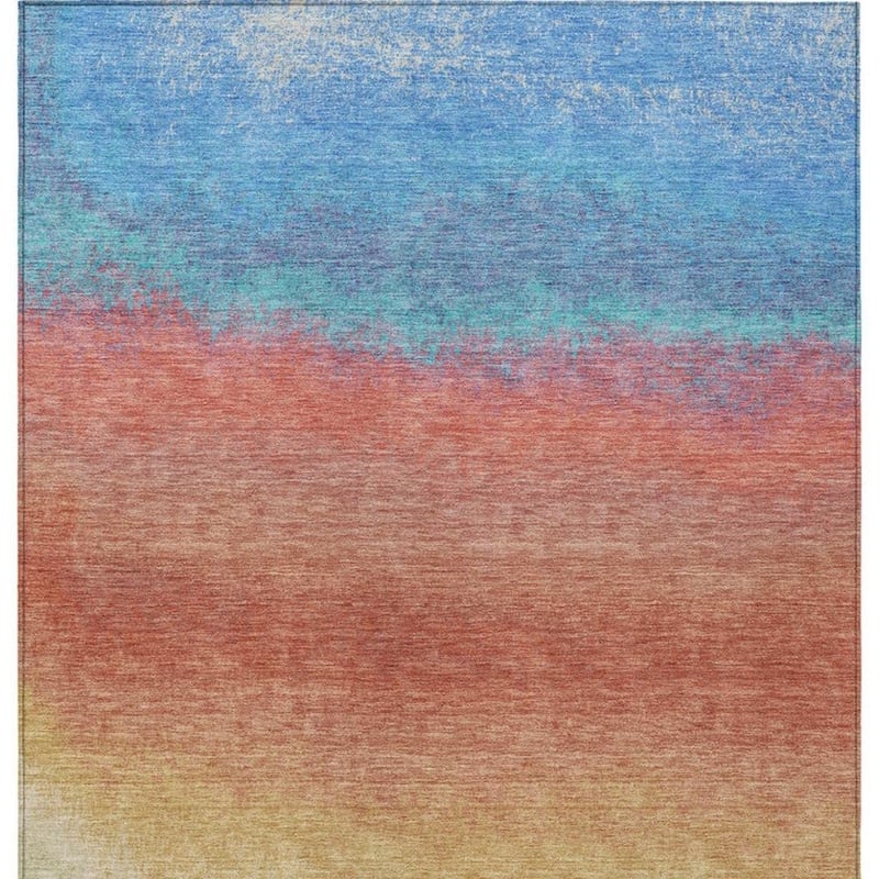 HomeRoots Ombre Transitional Rectangle Outdoor Rug