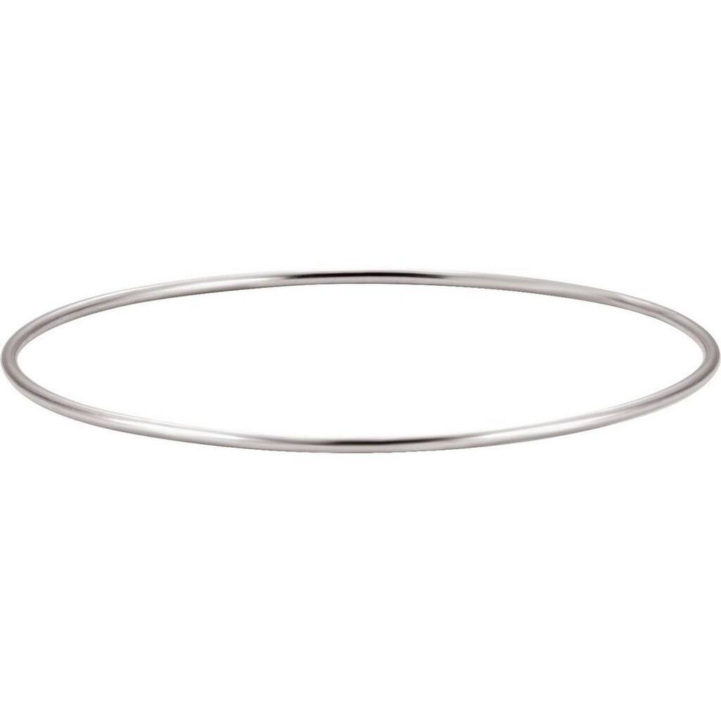 Curata 925 Sterling Silver 7" 1.5mm Extra Thin Slip On Stackable Bangle Bracelet