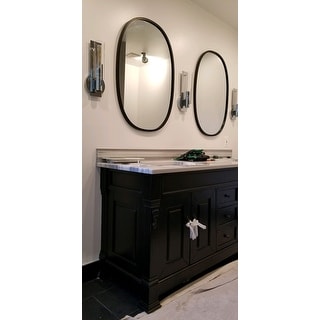 Shop Umbra Hub Mirror Black Oval 24 Inches X 36 Inches