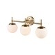 preview thumbnail 20 of 18, 3 Light Bathroom Vanity Light in Multiple Finishes with Opal Glass Shades