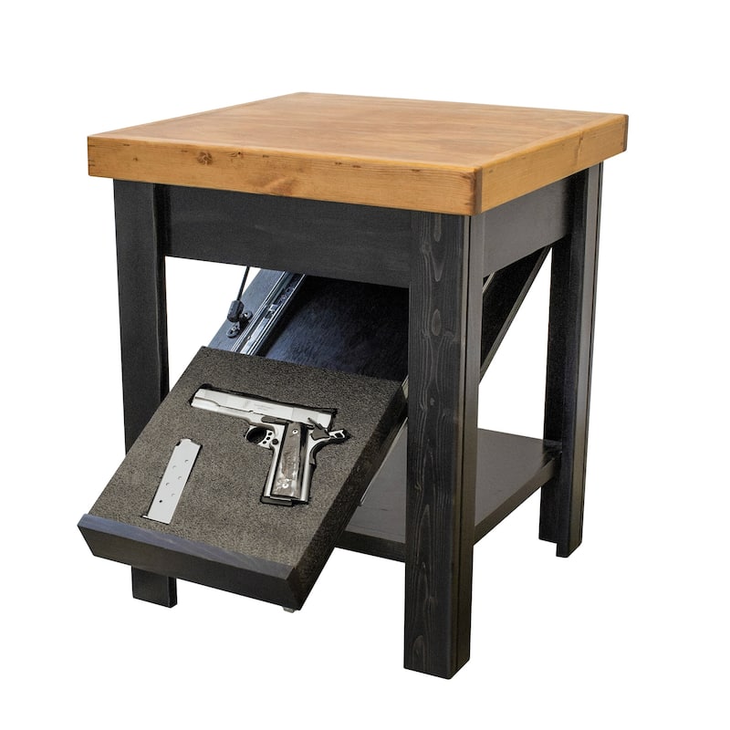 American Furniture Classics Model DEF24BSTD Gun Concealment Nightstand/End Table